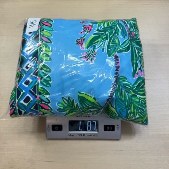 Lilly Pulitzer Chyanna Maxi Dress Women’s 14 Porto Blue Tropical Vacation - Picture 13 of 13